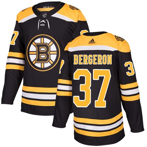 Adidas Boston Bruins 37 Patrice Bergeron Black Home Authentic Youth Stitched NHL Jersey
